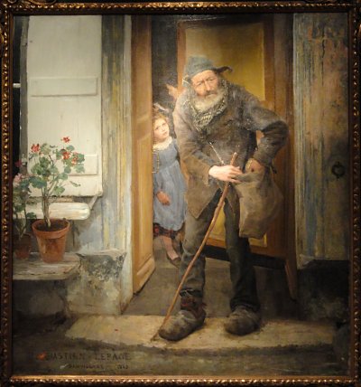 The Beggar von Jules Bastien Lepage als Kunstdruck auf Leinwand