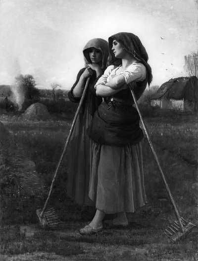 The Close of Day von Jules Breton als Kunstdruck auf Leinwand