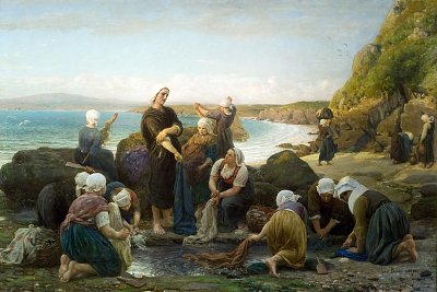 The Washerwomen von Jules Breton als Kunstdruck auf Leinwand