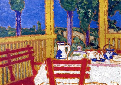 Breakfast Table von Jules Derkovits als Kunstdruck auf Leinwand