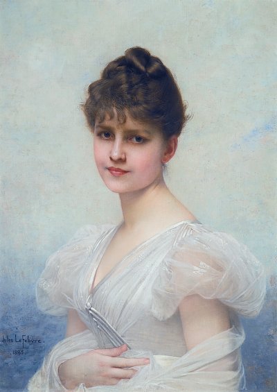 Edith Caroline Warren Miller von Jules Joseph Lefebvre als Kunstdruck auf Leinwand