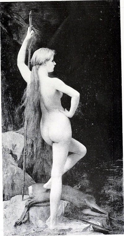 Nymphe Chasseresse von Jules Joseph Lefebvre als Kunstdruck auf Leinwand