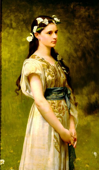 Portrait of Julia Foster Ward von Jules Joseph Lefebvre als Kunstdruck auf Leinwand
