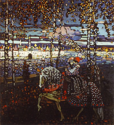 Couple riding von Kandinsky als Kunstdruck auf Leinwand