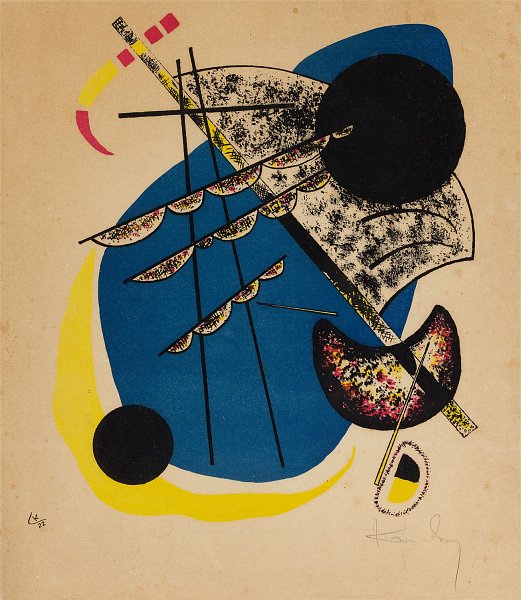 Kunstdruck Kleine Welten II von Wassily Kandinsky als Leinwandbild