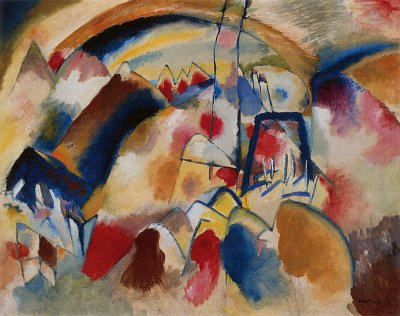 Landscape with Church von Kandinsky als Kunstdruck auf Leinwand