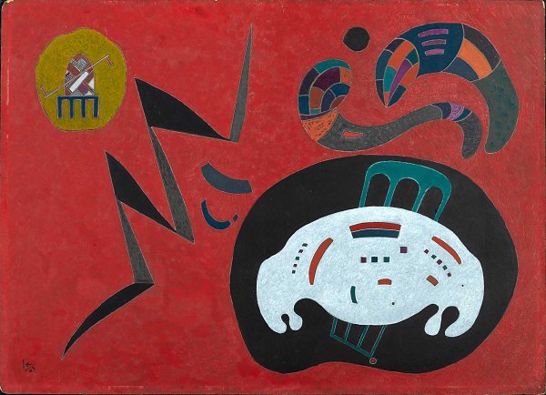 Kunstdruck Le zigzag rouge von Wassily Kandinsky als Leinwandbild