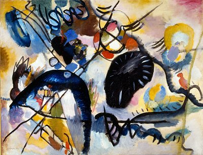 Macchia nera I von Kandinsky als Kunstdruck auf Leinwand