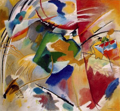 Painting with Green Center von Kandinsky als Kunstdruck auf Leinwand