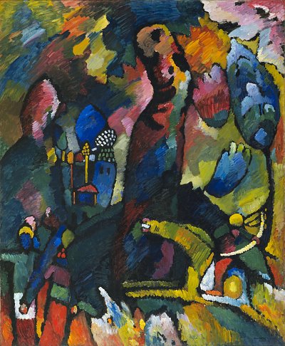 Picture with an Archer von Wassily Kandinsky als Kunstdruck auf Leinwand