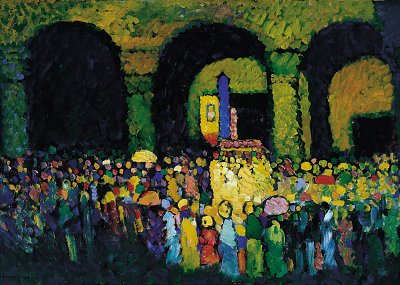 The ludwigskirche in Munich von Kandinsky als Kunstdruck auf Leinwand