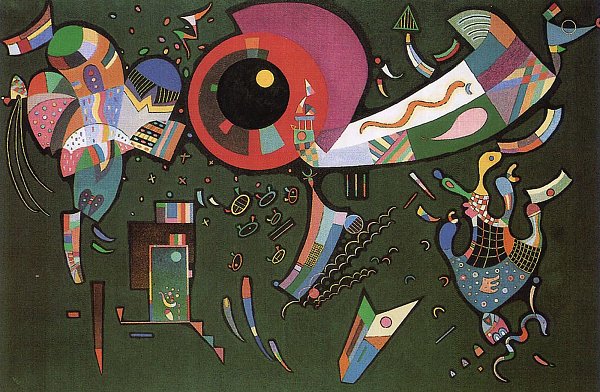 Kunstdruck around the circle von Wassily Kandinsky als Leinwandbild