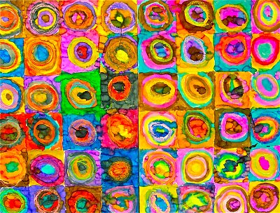 concentric circles von Kandinsky als Kunstdruck auf Leinwand