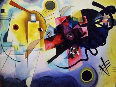 on white von Kandinsky als Kunstdruck auf Leinwand