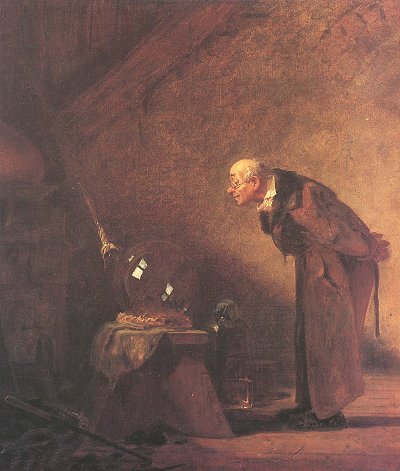 Der Alchemist Der Chemikus von Karl Spitzweg als Kunstdruck auf Leinwand