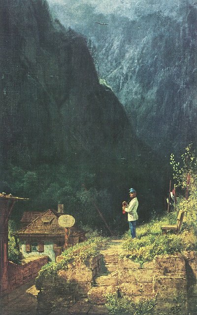 Der schlafende Wachposten von Karl Spitzweg als Kunstdruck auf Leinwand