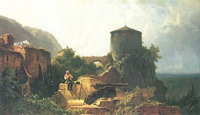 Friede im Lande von Karl Spitzweg als Kunstdruck auf Leinwand