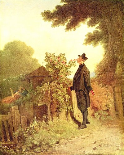 Rosenduft Erinnerung von Karl Spitzweg als Kunstdruck auf Leinwand