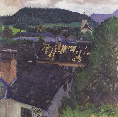 Blick auf Payerbach von Koloman Moser als Kunstdruck auf Leinwand