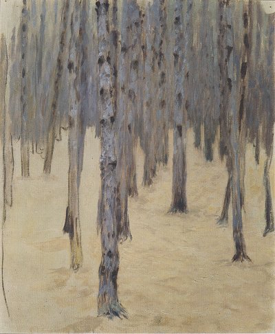Foehrenwald im Winter von Koloman Moser als Kunstdruck auf Leinwand