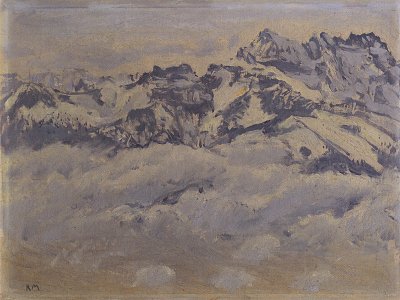 Gebirgslandschaft von Koloman Moser als Kunstdruck auf Leinwand