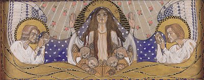 Kirche am Steinhof Schutzmantelmadonna von Koloman Moser als Kunstdruck auf Leinwand