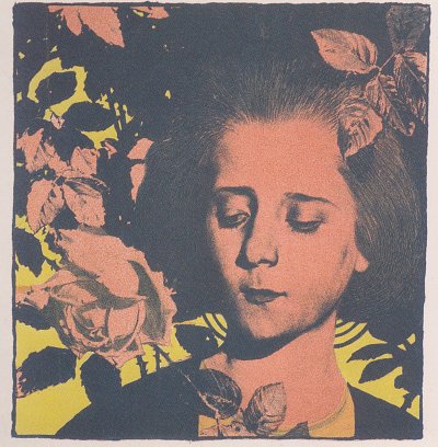 Maedchen in Rosen von Koloman Moser als Kunstdruck auf Leinwand