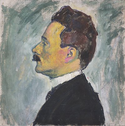 Rudolf Steindl der Schwager des Kuenstlers von Koloman Moser als Kunstdruck auf Leinwand