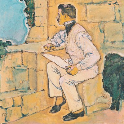 Selbstbildnis von Koloman Moser als Kunstdruck auf Leinwand
