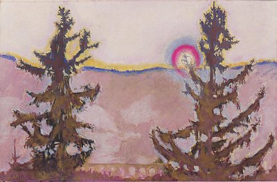 Semmeringlandschaft von Koloman Moser als Kunstdruck auf Leinwand