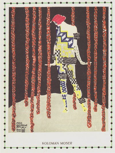 Taenzerin Miss Olga George von Koloman Moser als Kunstdruck auf Leinwand