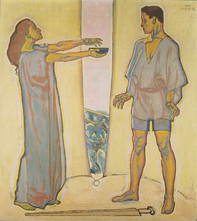 Tristan und Isolde von Koloman Moser als Kunstdruck auf Leinwand