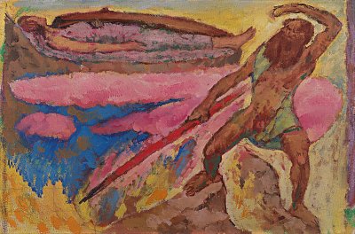 Wotan and Bruenhilde von Koloman Moser als Kunstdruck auf Leinwand