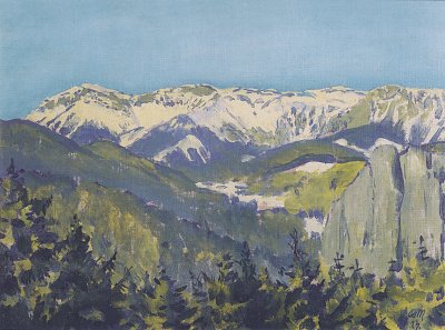 landscape in semmering von Koloman Moser als Kunstdruck auf Leinwand