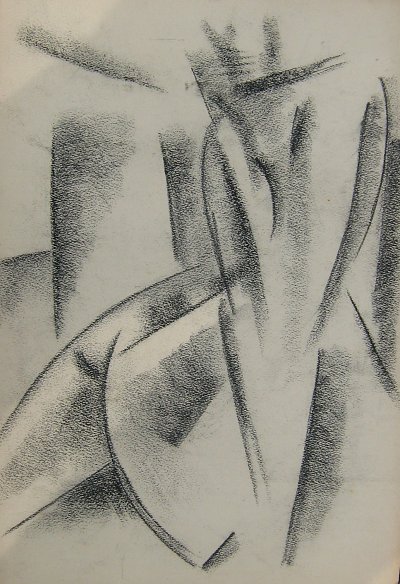 Crayon on paiper von Lajos Tihanyi als Kunstdruck auf Leinwand