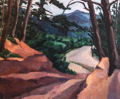 Forest View von Lajos Tihanyi als Kunstdruck auf Leinwand
