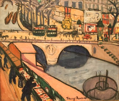 Pont Saint Michel von Lajos Tihanyi als Kunstdruck auf Leinwand