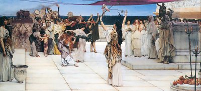 A Dedication to Bacchus von Lawrence Alma-Tadema als Kunstdruck auf Leinwand