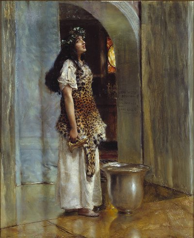 A Priestess of Apollo von Lawrence Alma-Tadema als Kunstdruck auf Leinwand