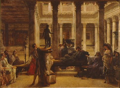 A Roman Amateur von Lawrence Alma-Tadema als Kunstdruck auf Leinwand