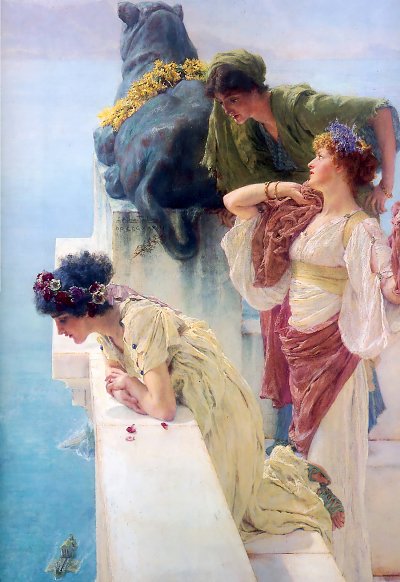 A coign of vantage von Lawrence Alma-Tadema als Kunstdruck auf Leinwand