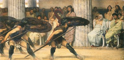 Ein Tanz fuer Phyrrus von Lawrence Alma-Tadema als Kunstdruck auf Leinwand
