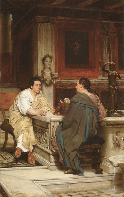 The Discourse von Lawrence Alma-Tadema als Kunstdruck auf Leinwand