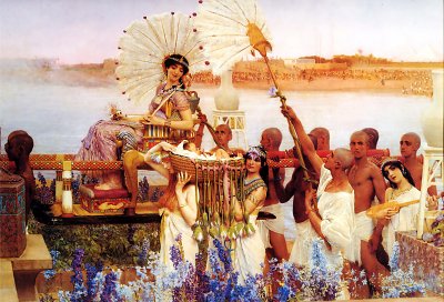 The Finding of Moses von Lawrence Alma-Tadema als Kunstdruck auf Leinwand