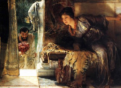 Welcome Footsteps von Lawrence Alma-Tadema als Kunstdruck auf Leinwand