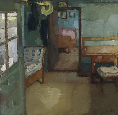 Interieur von Leo Putz als Kunstdruck auf Leinwand