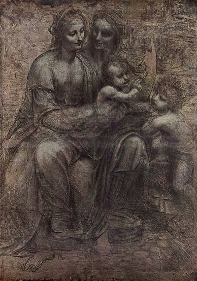 Anna selbdritt von Leonardo da Vinci als Kunstdruck auf Leinwand