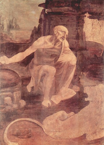 Hl Hieronymus von Leonardo da Vinci als Kunstdruck auf Leinwand