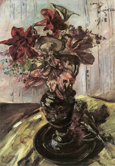 Blumenstillleben mit Kalla von Lovis Corinth als Kunstdruck auf Leinwand