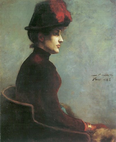 Damenbildnis von Lovis Corinth als Kunstdruck auf Leinwand
